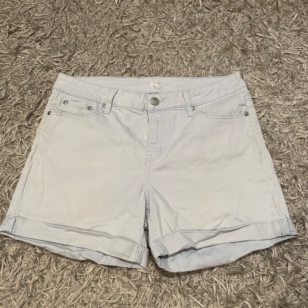 New Directions Light Blue Jean Shorts